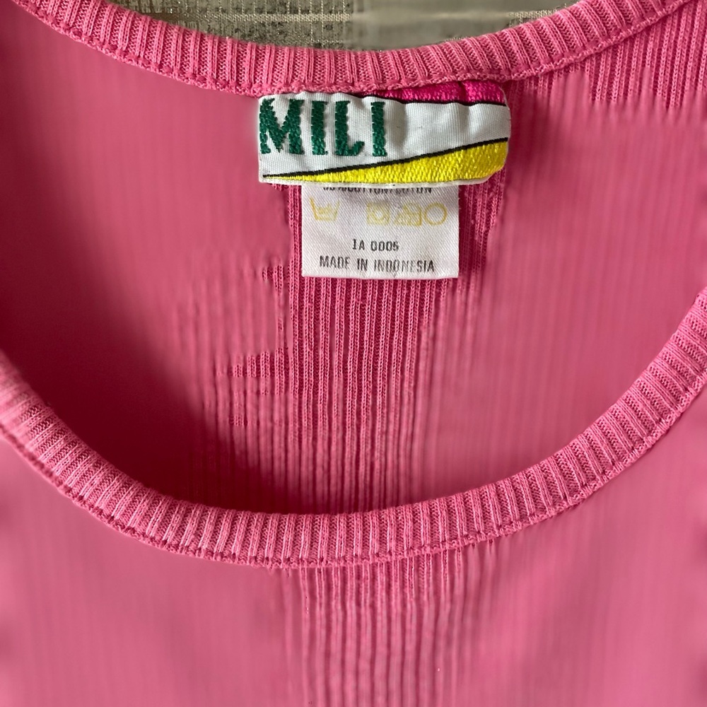 Pink Ribbed Tank Top - Picture 5 of 6